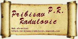Pribisav Radulović vizit kartica